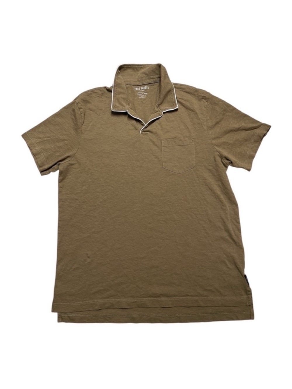 Todd Snyder Shirt Montauk
Polo Mens L Homespun
Jersey Slub tipped